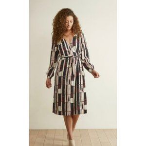 Anthropologie The Odells Eva Wrap Dress Museo Stripe Small